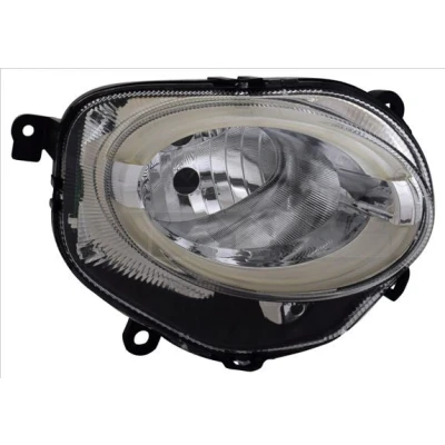 Imagem de TYC 20 15501 06 2 Farol Principal à direita H7, W21W, LED com luz de circulação diurna para pela FIAT: 500 Hatchback