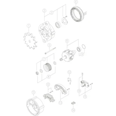 Imagem de Gerador de corrente rotativo MAHLE MG 563