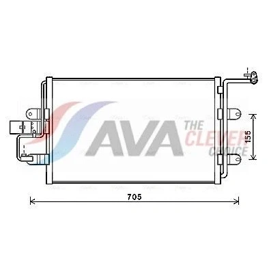 Imagem de PRASCO AI5130 Condensador 13,0 12,8 Alumínio 547 R 134a VOLKSWAGEN: Golf 4, Bora Sedan, New Beetle Hatchback, AUDI: A3 Hatchback