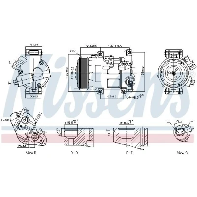 Imagem de NISSENS 89516 Compressor 5SE12C 12 PAG 46 R 134a TOYOTA: Avensis III Sedan