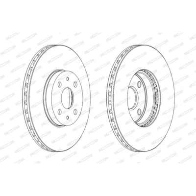 Imagem de FERODO PREMIER Coat+ disc DDF1780C Disco de travão 275 22 4 100 ventilado revestido sem parafusos TOYOTA: Yaris II Hatchback, III Hatchback