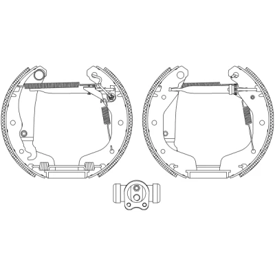 Imagem de TEXTAR Shoe Kit Pro 84044903 Jogo de travões, travões tambor com cilindro travão roda, elemento regulação DAEWOO: Lanos Sedan