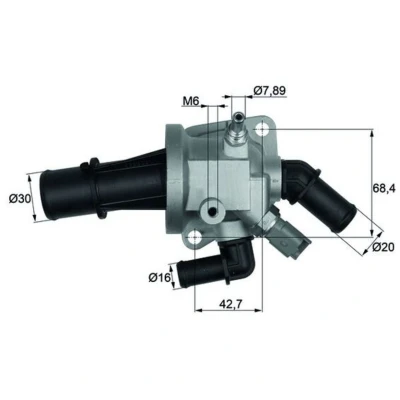 Imagem de MAHLE ORIGINAL TI 146 88 Termóstato, líquido de refrigeração FIAT: BRAVO 2, Stilo Hatchback, ALFA ROMEO: 147, GT