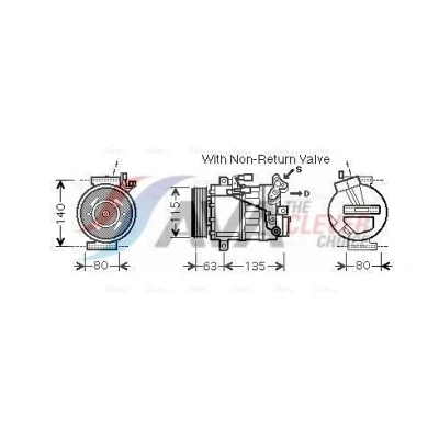 Imagem de Compressor, ar condicionado AVA QUALITY COOLING RTAK487