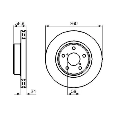 Imagem de Disco de travão BOSCH 0 986 478 293 frente/ventilado/1 peça