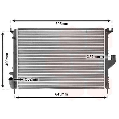Imagem de VAN WEZEL 43002477 Radiador, arrefecimento do motor Alumínio 585 415 20 Aletas de refrigeração unidas mecanicamente DACIA: Duster SUV