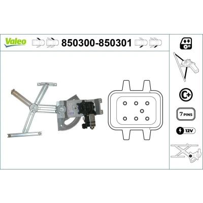 Imagem de Valeo Elevador de vidro à frente, lado esquerdo elétrico com motor função conforto 850300 OPEL: Astra G CC, Caravan