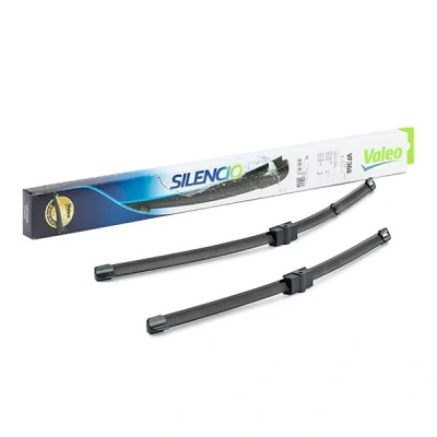 Imagem de Escova do limpa vidros Valeo Silencio Flat Blade Set 574468 à frente Sem armação Fixação por cavilha OPEL: Astra H Hatchback, Van, GTC