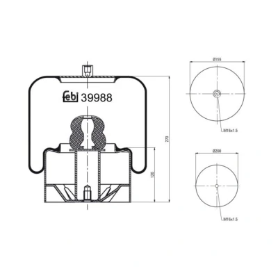 Imagem de FEBI BILSTEIN 39988 Fole, suspensão pneumática