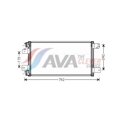 Imagem de AVA COOLING SYSTEMS JE5074 Condensador sem secador 15,5mm Alumínio 321mm R134a