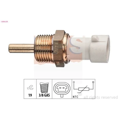 Imagem de FACET 7.3335 Sensor, temperatura do líquido de refrigeração Made in Italy OE Equivalent
