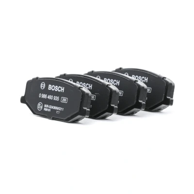 Imagem de BOSCH 0 986 460 935 Jogo de pastilhas para travão disco Baixo teor metálico com chapa anti ruído SUZUKI: SJ 410 SUV Cabrio, Jimny SUV, Samurai