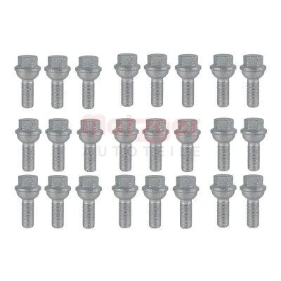 Imagem de METZGER 6320003 Parafuso da Roda M14 x 1,5 Base esférica A/G 34mm prateado 10.9 19 mm