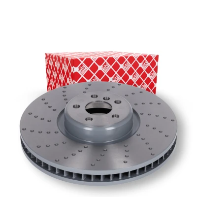 Imagem de FEBI BILSTEIN 179592 Disco de travão Eixo dianteiro, lado esquerdo 395 36 5 112 interior ventilado, ranhurado/perfurado revestido alto carbono