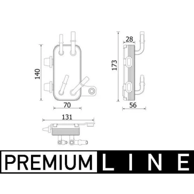 Imagem de MAHLE ORIGINAL CR 2200 000P Radiador, arrefecimento do motor 140 70 28 Aletas de refrigeração soldadas