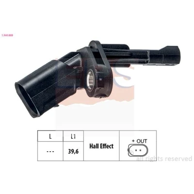 Imagem de EPS 1.960.009 Sensor de ABS Made in Italy OE Equivalent VOLKSWAGEN: Passat B6 Variant, Scirocco III, Golf 6, AUDI: A3 Hatchback, Sportback