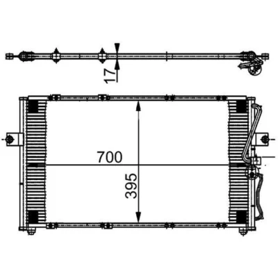 Imagem de MAHLE ORIGINAL AC 379 000S Condensador sem secador 700 KIA: CARNIVAL 2