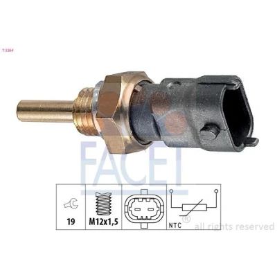 Imagem de FACET 7.3264 Sensor, temperatura do líquido de refrigeração Made in Italy OE Equivalent FIAT: BRAVO 2, OPEL: Astra G Caravan, H Caravan