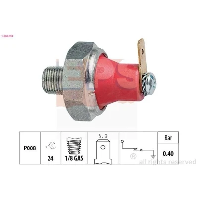 Imagem de EPS 1.800.094 Sensor Pressão do Óleo 1/8 GAS 0,4bar Made in Italy OE Equivalent MITSUBISHI: L200 III Pick up, Pajero Pinin