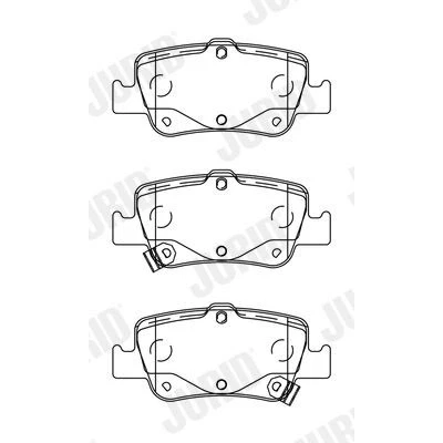 Imagem de JURID 572601J Jogo de pastilhas para travão disco com avisador sonoro desgaste sem acessórios TOYOTA: Auris Hatchback, Carrinha