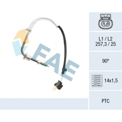 Imagem de FAE 68031 Sensor Antes do turbocompressor MERCEDES BENZ: Sprinter 3.5 T Van, Classe C Sedan, CLA Carrinha