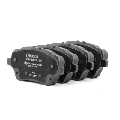 Imagem de BOSCH 0 986 494 792 Jogo de pastilhas para travão disco Baixo teor metálico com chapa anti ruído FORD: Tourneo Courier, FIESTA 6, 6 Van