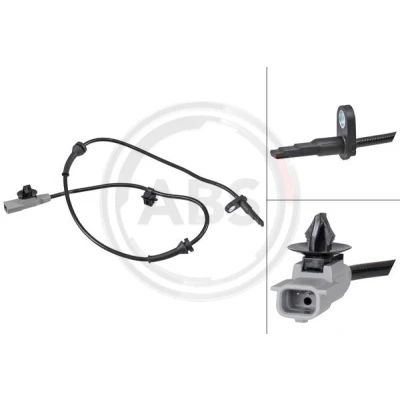 Imagem de A.B.S. 32104 Sensor de ABS activo 760mm 855mm 38mm cinzento