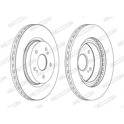 Imagem de FERODO PREMIER DDF1635C Disco de travão 294 25 5 114,3 ventilado revestido sem parafusos SUZUKI: Grand Vitara 2 SUV