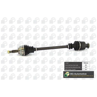 Imagem de BGA DS7338R Veio de transmissão Eixo dianteiro, lado direito 725, 725 RENAULT: CLIO 2, Kangoo I Express,