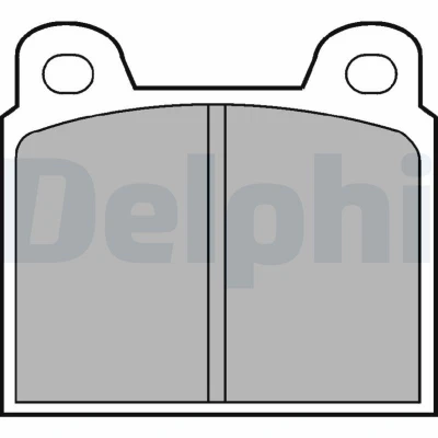Imagem de DELPHI LP20 Jogo de pastilhas para travão disco não preparado indicador aviso desgaste com chapa anti ruído sem acessórios