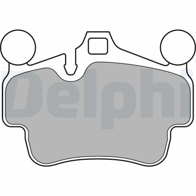 Imagem de DELPHI LP2236 Jogo de pastilhas para travão disco preparado indicador aviso desgaste com chapa anti ruído sem acessórios