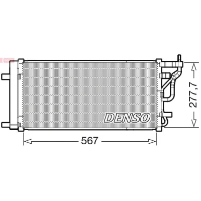 Imagem de DENSO DCN41024 Condensador com secador R 134a