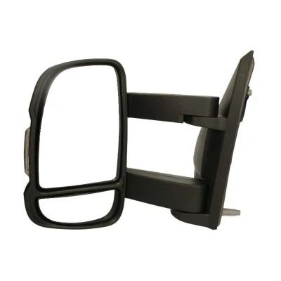 Imagem de espelho retrovisor Magneti Marelli 350315027790 esquerda preto rugoso manual braço do comprido, com sensor de temeperatura, convexo para veícu