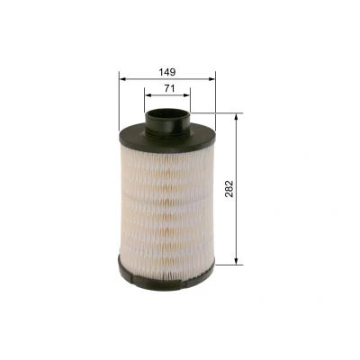 Imagem de BOSCH F 026 401 816 Filtro de ar 256mm 150mm Cartucho filtrante MAZDA: Série B Pick up