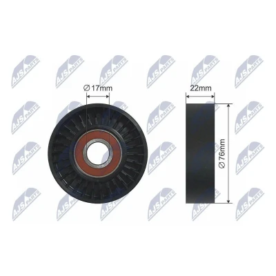 Imagem de NTY RNK PL 006 Polia Tensora sem suporte OPEL: Corsa C Hatchback, Astra H Caravan, Combo Van / Carrinha, SAAB: 9 3 Cabrio