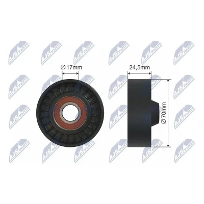 Imagem de NTY RNK AR 012 Polia de desvio/de guia, correia trapezoidal 70mm