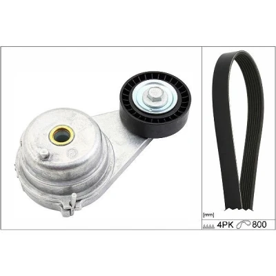 Imagem de INA 529 0147 10 Jogo de correias trapezoidais estriadas Verificar a rotação livre do alternador e, event., substit. SMART: Fortwo II Coupe