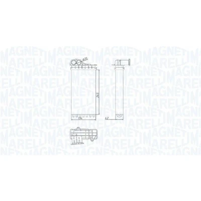 Imagem de MAGNETI MARELLI 350218436000 Radiador Quente PEUGEOT: 206 Hatchback, 307 Carrinha, CITROËN: Xsara Picasso, C3 I Hatchback
