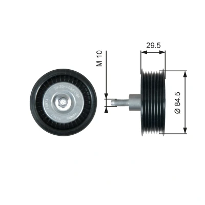 Imagem de GATES FleetRunner Micro V Kit T36536 Polia de Desvio com estrias FORD: Ranger Mk3