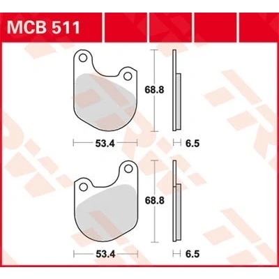 Imagem de TRW Organic Allround MCB511 Jogo de pastilhas para travão disco