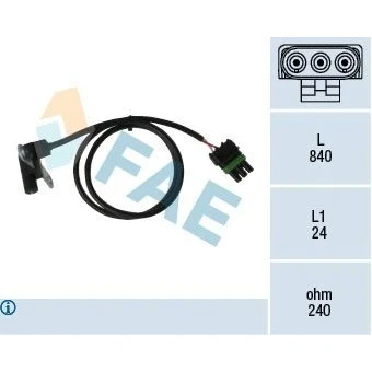 Imagem de FAE 79025 Gerador de Impulsos 3 RENAULT: 18 Sedan, 11 Hatchback, Super 5 Hatchback