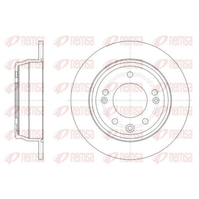 Imagem de REMSA Disco de travão Eixo traseiro 262mm 10mm 5 cheio 62517.00 584112H300,584113S000 Discos