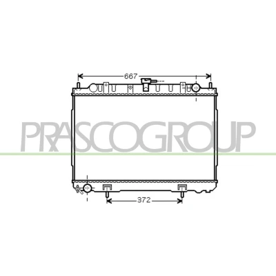 Imagem de PRASCO DS830R004 Radiador, arrefecimento do motor Alumínio 450 692 26 Aletas de refrigeração soldadas NISSAN: X Trail