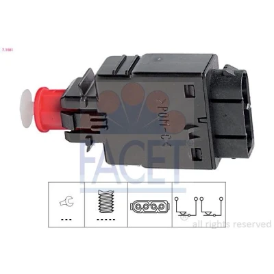 Imagem de FACET 7.1081 Interruptor de luz stop mecânico Made in Italy OE Equivalent BMW: 3 Sedan, 5 Z3 Roadster