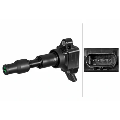 Imagem de HELLA 5DA 358 290 291 Bobina de ignição 4pólos cavidade vela
