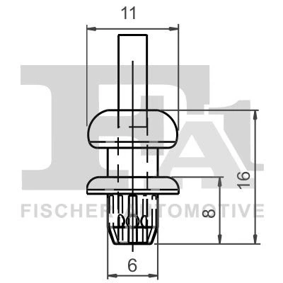 Imagem de FA1 21 20013.5 Grampo, friso preto CITROËN: C3 I Hatchback, II, PEUGEOT: 206 307 Hatchback
