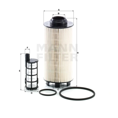 Imagem de MANN FILTER PU 8010/1 2 x Filtro de Combustível Cartucho filtrante com junta