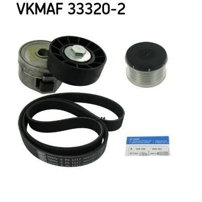 Imagem de SKF VKMAF 33320 2 Jogo de correias trapezoidais estriadas CITROËN: C5 II Hatchback, III Carrinha, C4 I PEUGEOT: 407 SW, 307 Hatchback