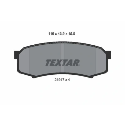 Imagem de TEXTAR 2194701 Jogo de pastilhas para travão disco não preparado indicador aviso desgaste TOYOTA: Land Cruiser Prado 70 SUV