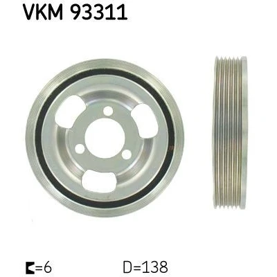 Imagem de SKF VKM 93311 Polia da Cambota 138 6 BMW: 1 Hatchback, 3 Touring, Sedan, MINI: Countryman, PEUGEOT: 3008 II SUV, 508 I SW, 308 SW 2